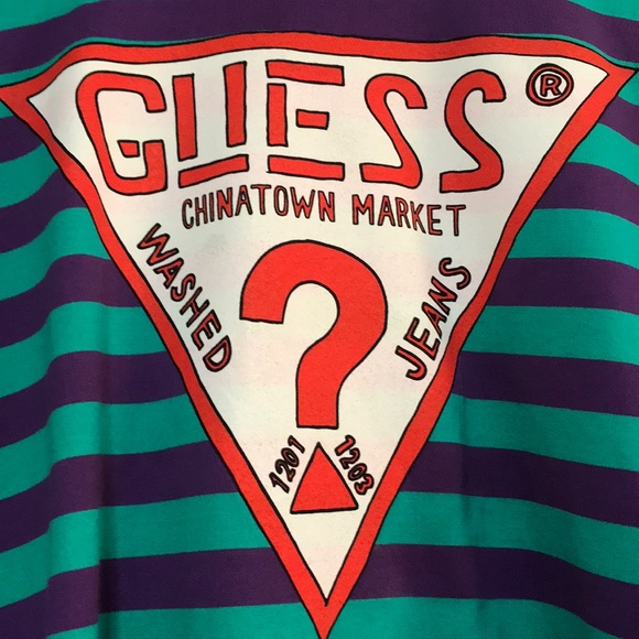 Nwt exclusive L/e guess x chinatown striped L/s - Picture 5 of 7